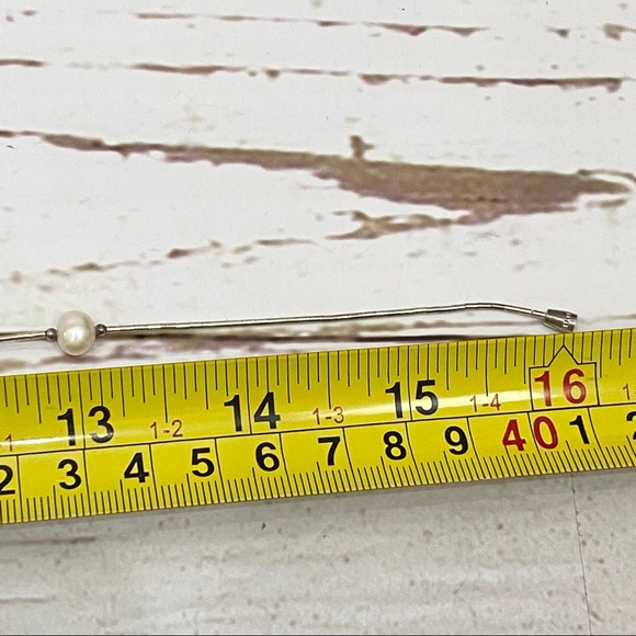 Liquid Silver with Pearl 16” Necklace - Picture 12 of 14